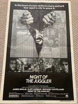 Night of the Juggler 1980, Crime/Action Original Vintage One Sheet Movie Poster  - £39.55 GBP