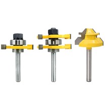 1/4 Inch Shank Yellow Tongue And Groove 45 Degree Lock Miter Router Bit,... - £29.27 GBP