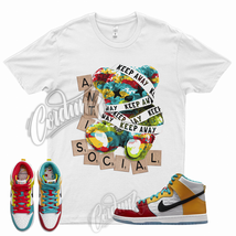 ANTI T Shirt for N SB Dunk High All Love No Hate Gold University Red Teal Low - £20.49 GBP+