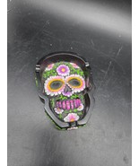 Day of the dead FLORAL SKULL ASHTRAY-  POLY RESIN - $189.11 MXN
