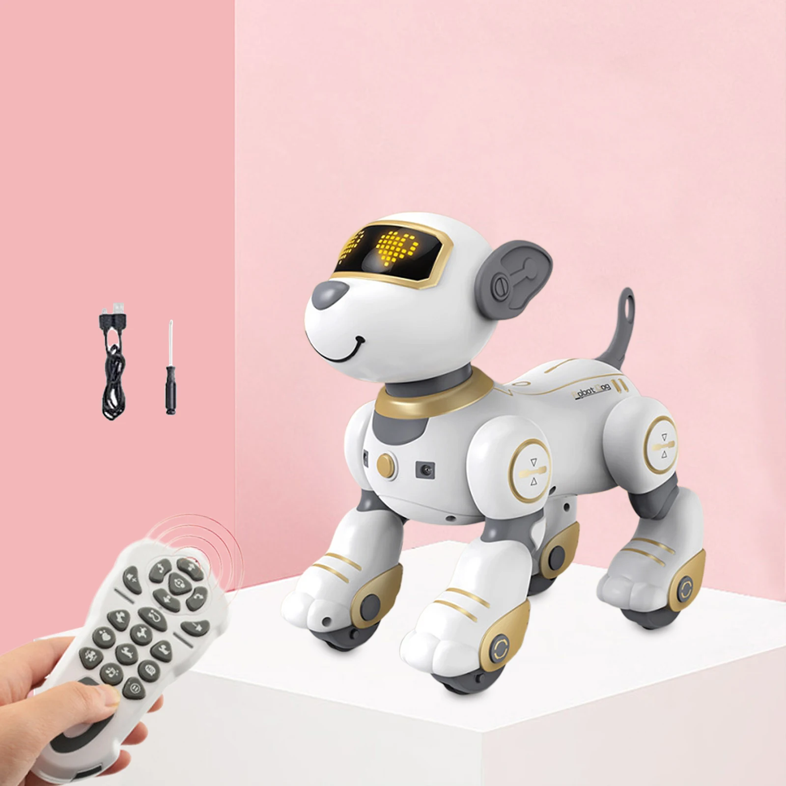 Funny Robot Dog Stunt Walking Dancing Electric Pet Dog Remote Control - £45.12 GBP