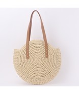 Straw-made Handbag Handmade Women&#39;s Bag Beige Handbag - £36.30 GBP