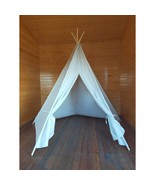 8 Ft Super Large 5pole Teepee Tent for Indoor and Outdoor 5pole8feet White - $124.73