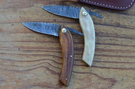 2 damascus 100% handmade beautiful folding knife From The Eagle Collection M41p9 - £55.37 GBP