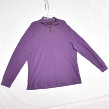 Black Brown 1826 Sweater Men&#39;s 1/4 Zip Pullover Purple Size Large - $452.56 MXN
