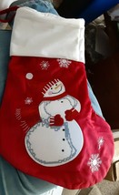 BHD BEAUTY Luxury Velvet Lovely Party Snowman design Christmas Stockin..... - £9.30 GBP