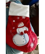BHD BEAUTY Luxury Velvet Lovely Party Snowman design Christmas Stockin..... - $16.24 CAD