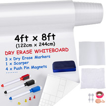 VEVOR White Board Paper Dry Erase Sticker for Wall 8x4 ft Wallpaper w/ 3 Markers - £69.96 GBP