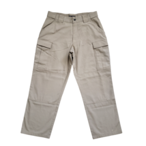 5.11 Tactical Cargo Pants Mens Large 35-39x30 Khaki Ripstop Double Knee - $27.55