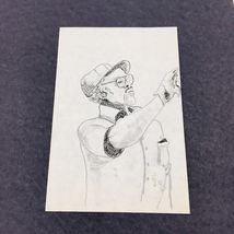 Sketch Artist Man "Field Worker" African American Black &amp; White Signed S... - $46.98