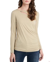 Vince Camuto Women&#39;s Cutout Long Sleeve Sparkle Jersey Top Crew Neck S NWT - £33.61 GBP