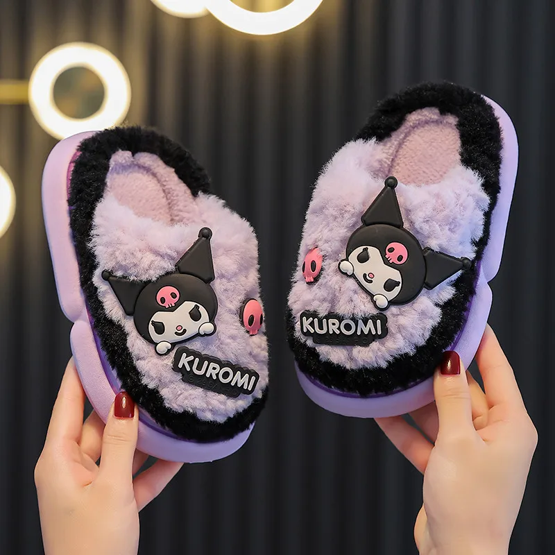 Fashion Cotton Sanrio Slippers Kuromi Melody Cinnamoroll Autumn&amp;Winter Indoor - £16.65 GBP+