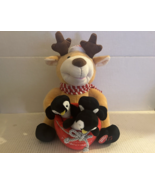 CUDDLE BARN Paradies Lagardere Musical Reindeer w/ baby penguins - £31.31 GBP