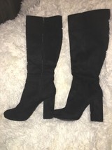 Zigi Soho madelon black suede heels Boots sz 9 new - $45.58