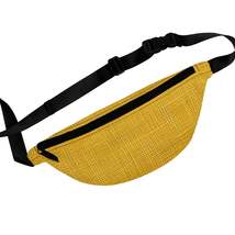 Radiant Sunny Yellow: Denim-Inspired Summer Fabric - Fanny Pack - $39.43