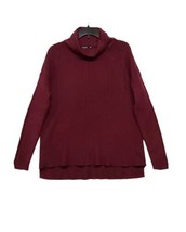Devotion by Cyrus Sweater Womens Size Small Rib Knit Cowl Neck Tunic Burgandy  - £12.66 GBP