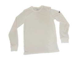The Nike Tee Men&#39;s Dri Fit Long Sleeve T-Shirt Size Large White NEW - £15.48 GBP