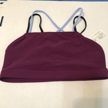 abercrombie kids girls 11/12 strappy bra workout sport bra purple strech NWOT - £12.78 GBP