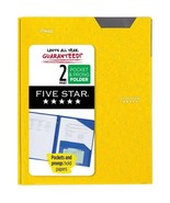 Five Star Stay-Put Plastic Pocket and Prong Folder (Harvest Yellow) - $193.10 MXN