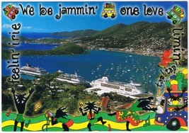 Postcard Charlotte Amilie Harbor St Thomas US Virgin Islands Marley Lyrics - £3.90 GBP