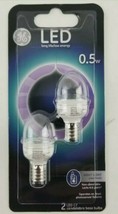 NEW Ge 2 Pack 0.5w LED Candelabra Base Soft White Bulb 2700k 14150 Seale... - £9.34 GBP