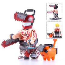 Denji with Pochita Anime Chainsaw Man Custom Lego Compatible Minifigure Bricks - £2.51 GBP