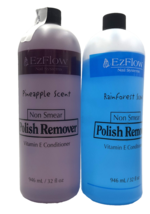 Ez Flor Nail Polish Remover 32 fl.oz-Rainforest &amp; Pineapple Scent Duo - $47.95