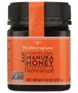 WEDDERSPOON Raw Monogloral Manuka Honey 8.8oz KFactor 16 New Zealand EXP... - £23.58 GBP