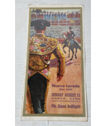 Bullfighting Advertisement Flyer – 4.5&quot; x 9&quot; - Plaza de Nuevo Laredo #23 - €11,28 EUR