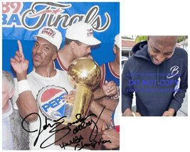 John Salley signed Detroit Pistons basketball 8x10 photo Proof COA autographed* - £58.14 GBP
