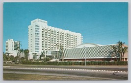 Miami Beach Florida Hotel Of The Americas Americana Bal Harbour Vintage Postcard - £10.80 GBP