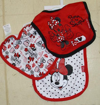 3pk Snap Closured Bib Disney Minnie Born to Shop - $9.99