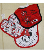 3pk Snap Closured Bib Disney Minnie Born to Shop - $9.99