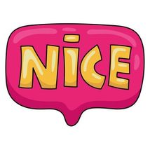 Yellow Nice on Pink Vinyl Decal Sticker UV &amp; Water Proof Gift Laptop Car... - $109.41 MXN