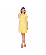 Isaac Mizrahi Live! Womens Stretch Lace Short Sleeve Dress Small Citron ... - £7.41 GBP