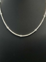 20 Ct Round Cut Diamond 18 Inch Pretty Necklace 14k White Gold Over - £239.79 GBP