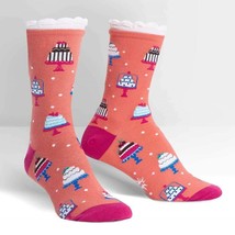 Sock It To Me Socks - Womens Crew - Cake - Tiers Of Joy - Size 5-10 - £8.17 GBP