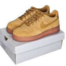 Nike Air Force 1 LV8 Shoes Sneakers Youth 7Y Tan Wheat Brown Gum Flat BQ5485-700 - £51.67 GBP