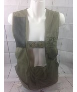 Black Sheep Hunting Clothes Women L Vest Army Green Missing Button Bin22#7 - £35.64 GBP