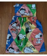 Vintage Snoopy Peanuts Pleated Drape Diamond Curtain Valance Fabric JC P... - $53.95 CAD