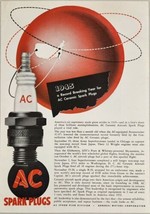 1946 Print Ad AC Ceramic Aircraft Spark Plugs WW2 General Motors Corporation - £13.43 GBP
