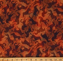 Cotton Wild Horses Southwestern Equestrian Animals Fabric Print by Yard D362.52 - $15.95