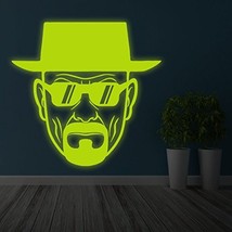 ( 39&quot; x 39&quot; ) Glowing Vinyl Wall Decal Breaking Bad Heisenberg with Sung... - $92.54