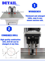 Hinge Boring Drill Press Machine Woodworking Wood Hole Puncher Cutter 3Z-48-6 - £909.46 GBP
