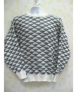 LaVene New York Men&#39;s sweater black and white geometric design XL New NI... - £17.19 GBP