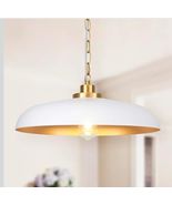 Nzzdyi White and Gold Pendant Modern  Farmhouse Light for Kitchen/Dining... - $61.73