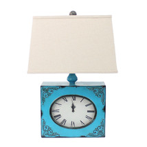 7 X 7 X 22 Blue Vintage Metal Clock Base - Table Lamp - £209.06 GBP