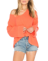 Free People Femmes Pull En Tricot Fin La Brea Solide Corail Taille Xs OB533611 - £48.08 GBP