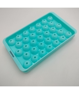 Volminex Ice cube molds Mini Round Ice Cube Tray Making Mold with Lid, Cyan - £8.20 GBP