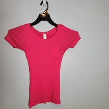 No Boundaries Girl Shirt Pink Youth Small Short Sleeve 1 Pocket - $6.98
